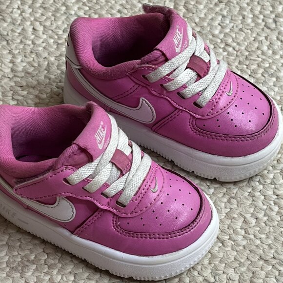 Nike Air Force 1 Toddler Baby Girl Size 5C Pink AF1 Sneakers Shoes FN0236-600 - Picture 7 of 11